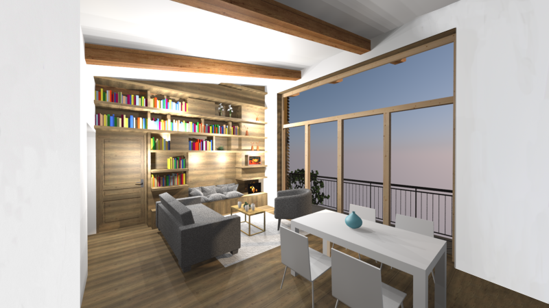 a maison un pan rénovée vues intérieures