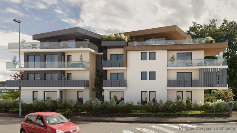 c résidence contemporaine Douvaine 74 roof tops