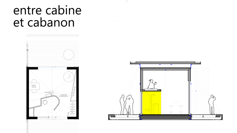 p portique métallique avec plateforme et tiny house et toit végétalisé décomposé 22