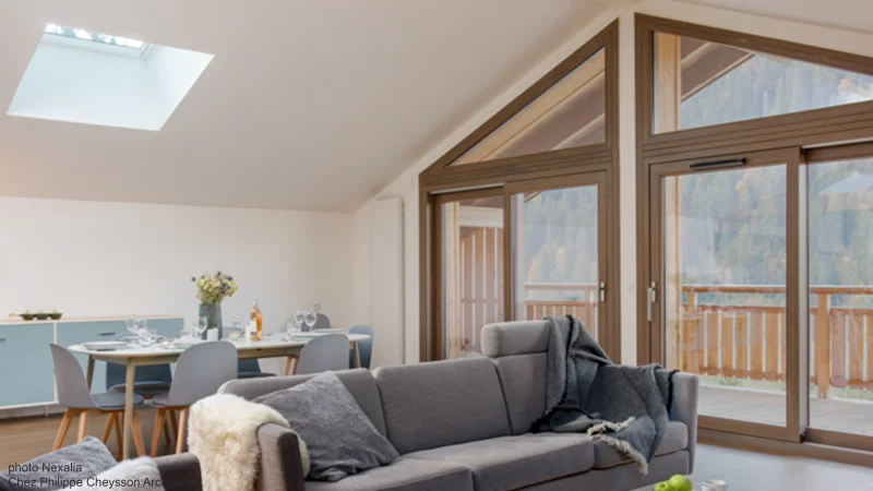 résidence de montagne séjour double hauteur contemporain